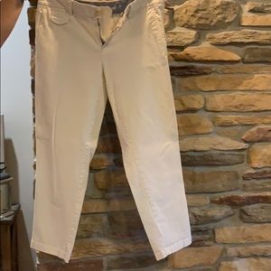White Capri trousers